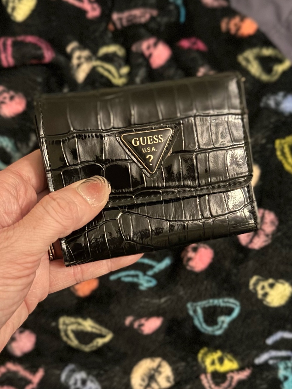 Y2K Vintage Wallet by GUESS? U.S.A. Black